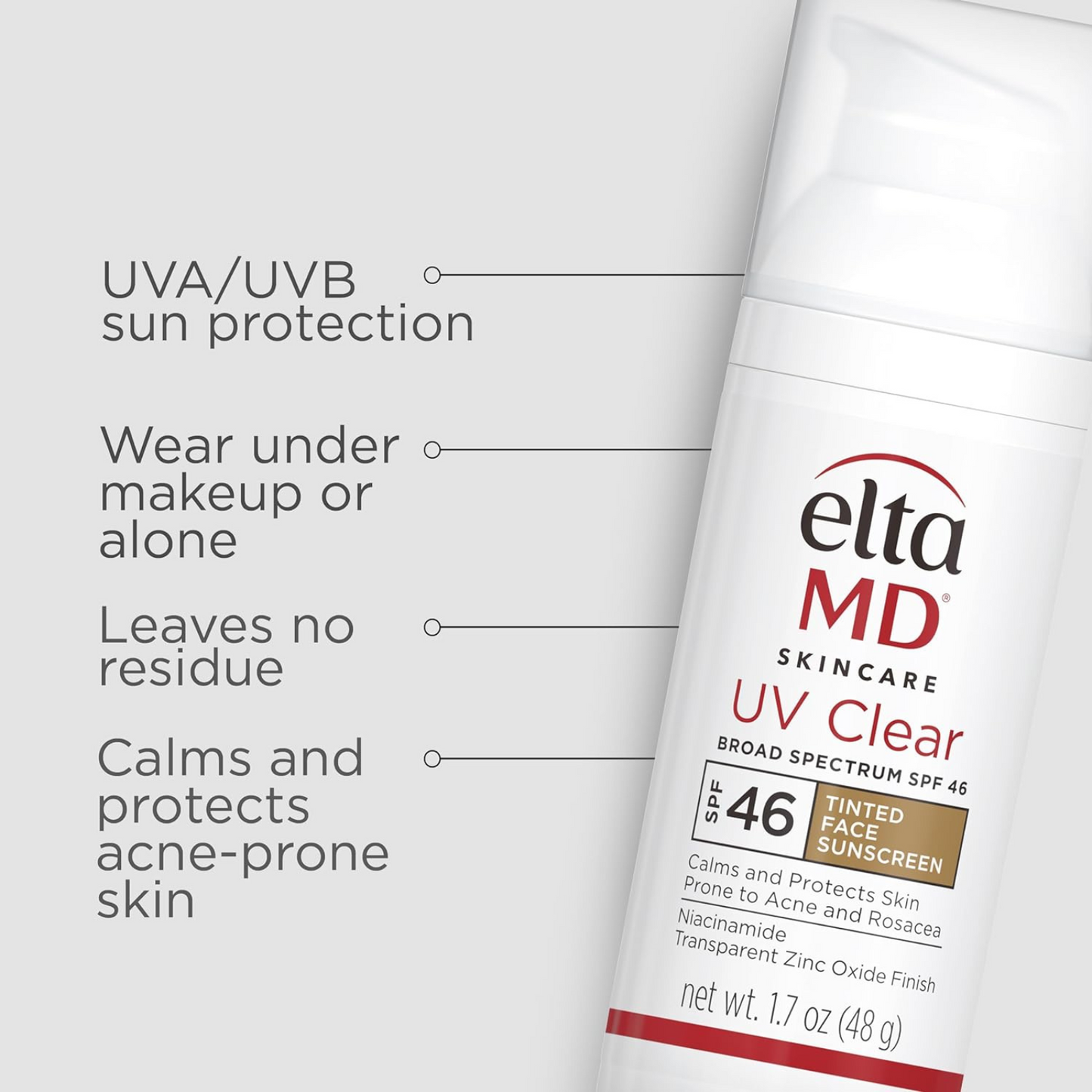 EltaMD UV Clear Tinted Broad-Spectrum SPF 46 1.7 OZ / 48G