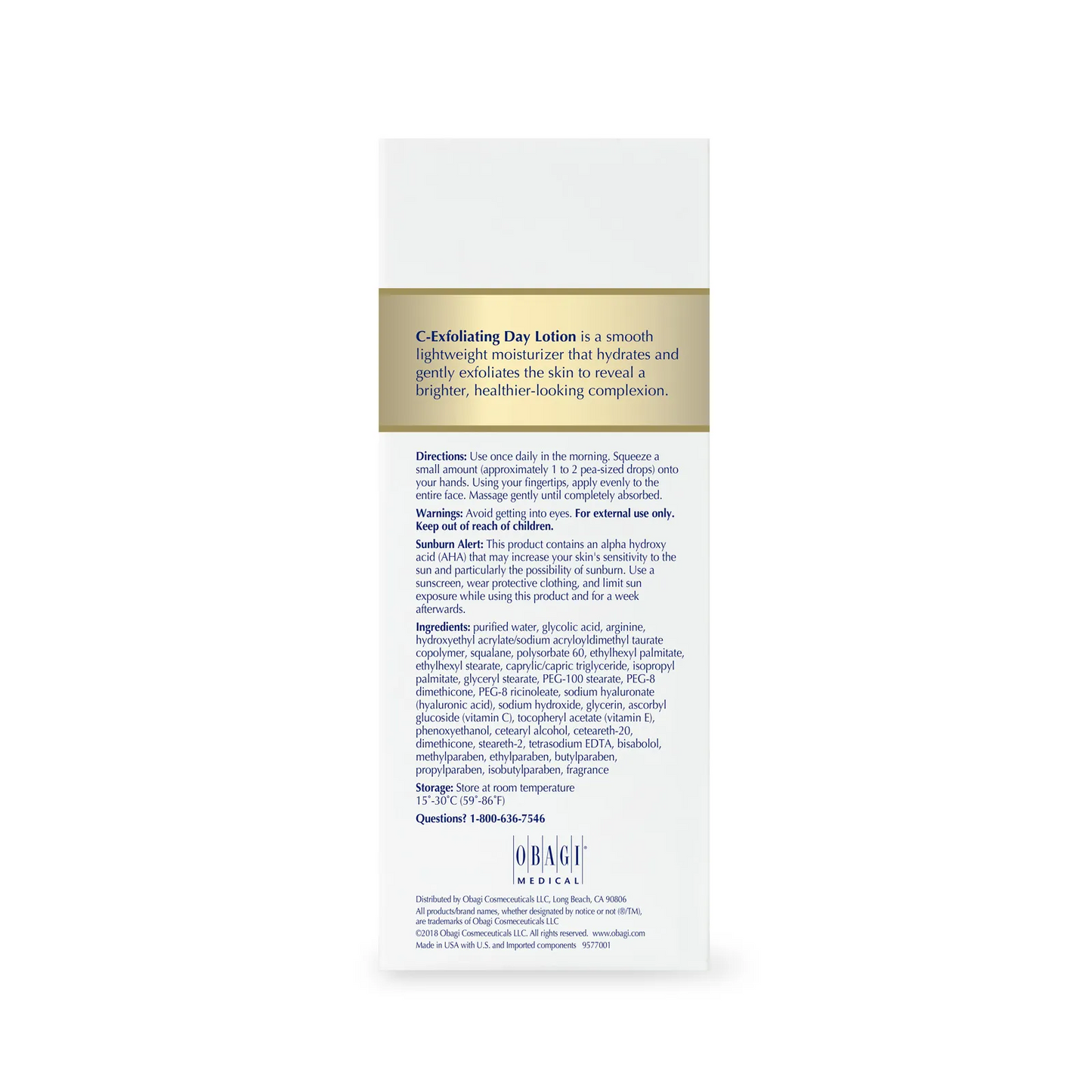 OBAGI- C C-EXFOLIATING DAY LOTION 59 ML / 2 FL. OZ.