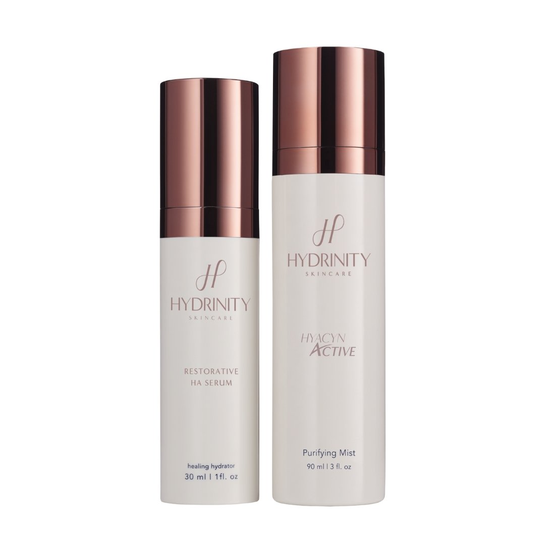 Hydrinity Restorative Kit: Restorative HA Serum & Hyacyn Active - Evolve Medical Inc.-Hydrinity